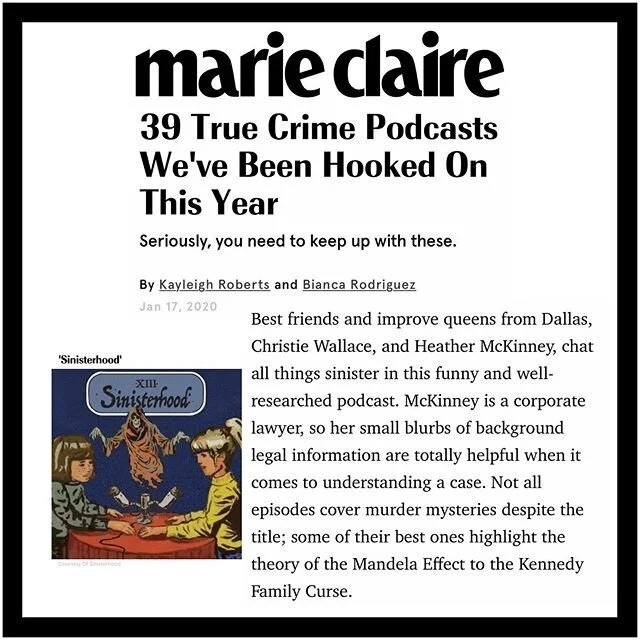 Marie Claire: True Crime Podcasts We've Been Hooked On This Year