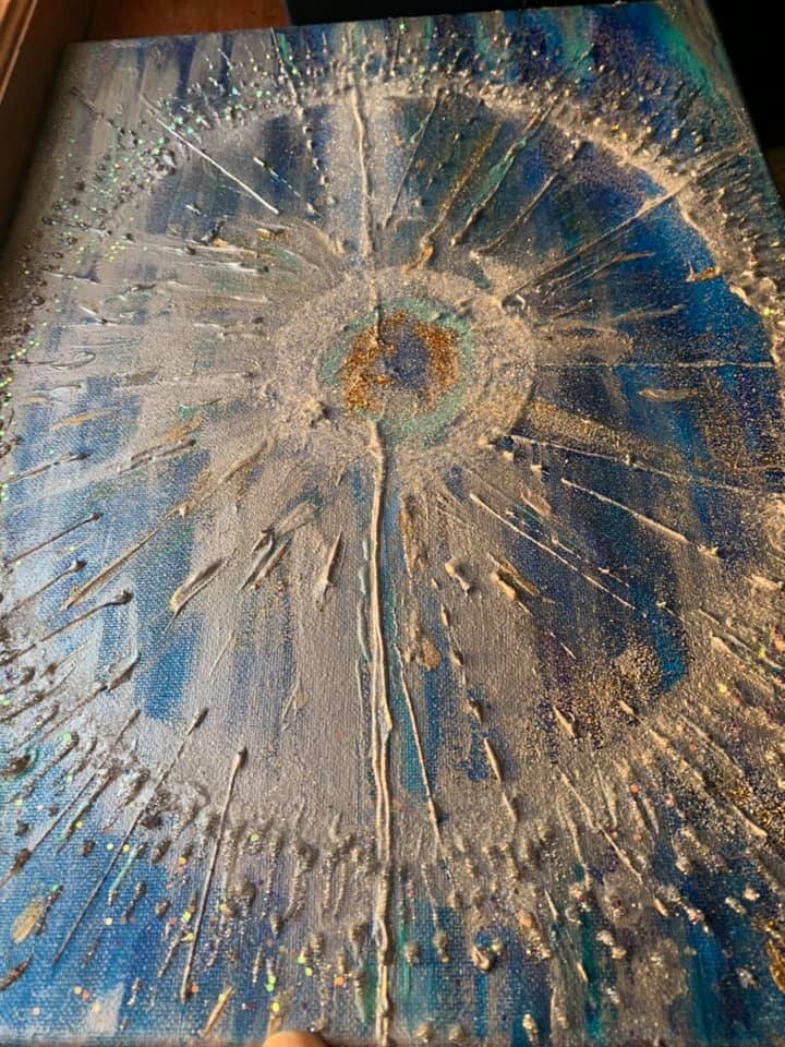 Radiate 12x16 stretched canvas acrylic painting