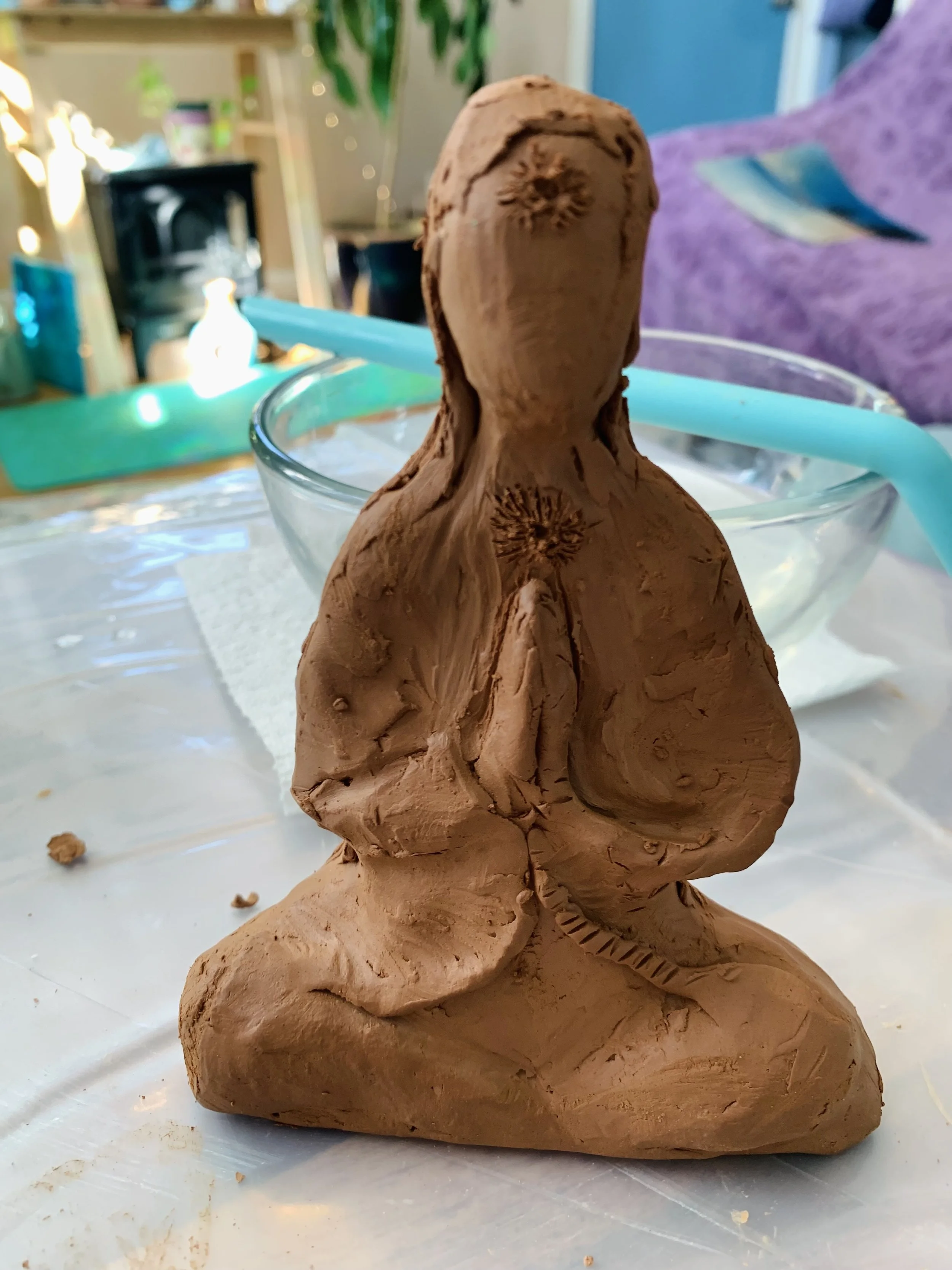 “Infinite Gratitude” Terracotta  Clay Sculpture