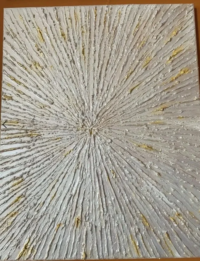 "light of essence -Radiate love " acrylic painting 16 x 20 spiritual art