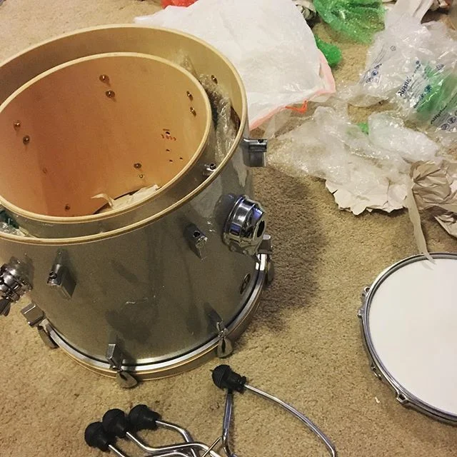 Packing and shipping a drumset for the first time ever today. I&rsquo;m about 3 hours in. At this rate I might even finish today! I sold this kit on Reverb.com. I have a couple things left on there and I&rsquo;m fixin to put a few more things up. Go 