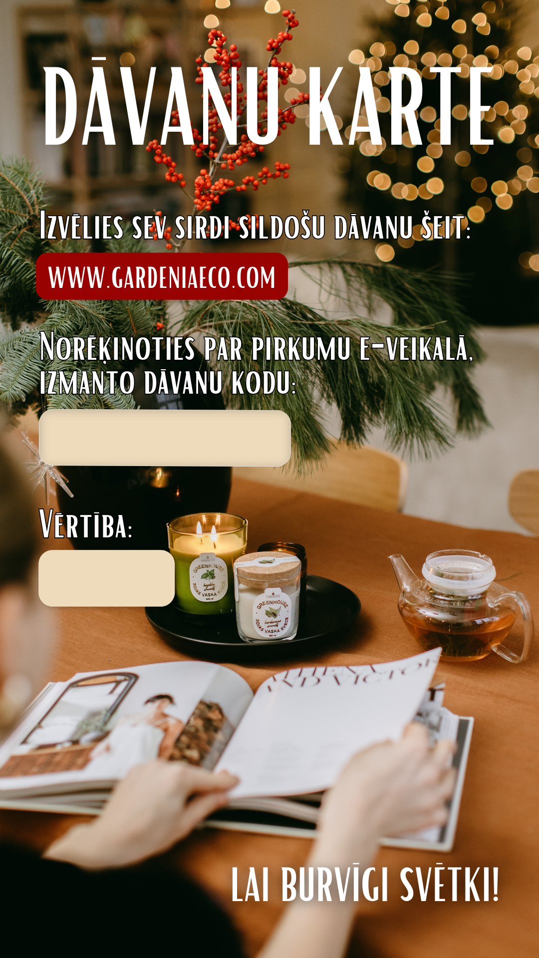 Lejuplādē digitālo dāvanu karti