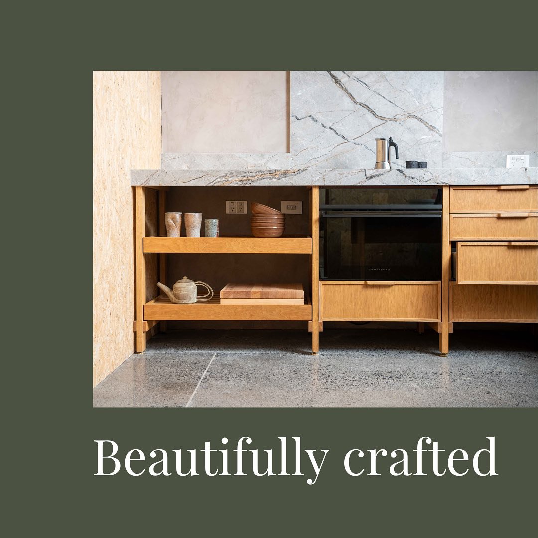 As craftspeople, we love the materiality of wood. It ages gracefully, developing a unique patina that adds warmth, tactility, and character to your home. To showcase its beauty, our timber-frame modular kitchen is grounded in honest design principles