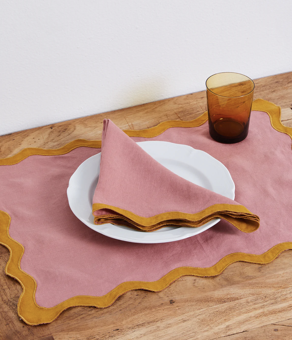 Linen Scalloped Napkins