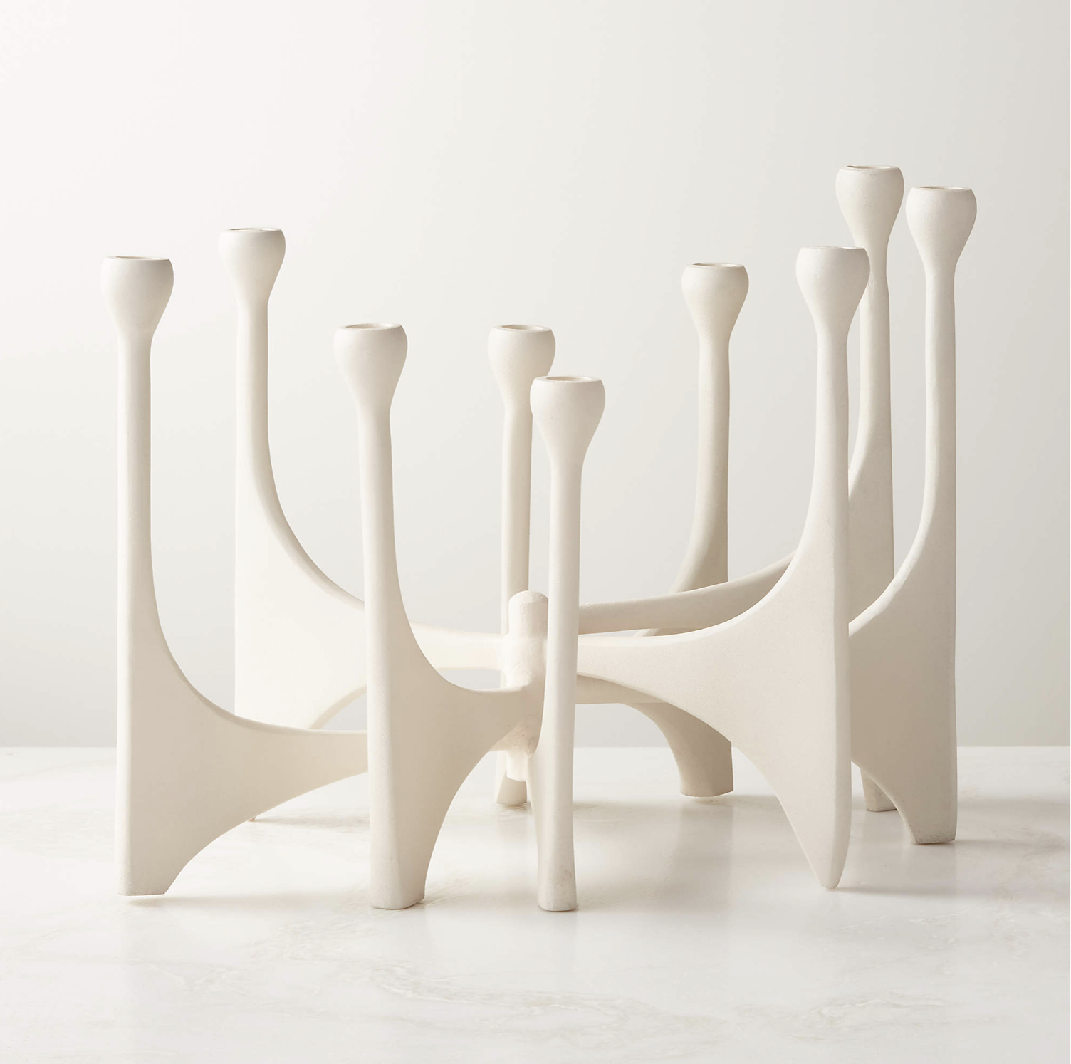 Cinq Large Multi White Taper Candle Holder