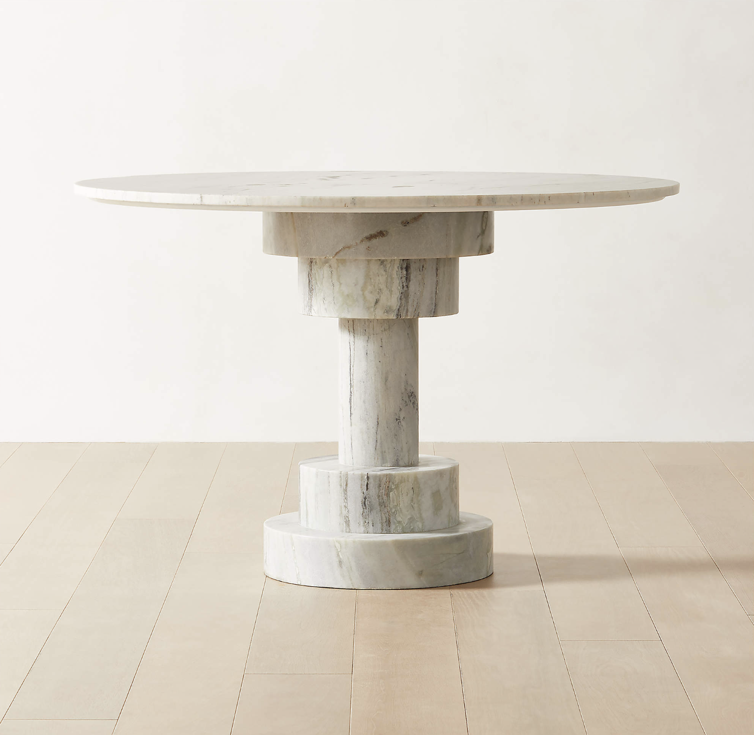 CB2 Kota Round Marble Dining Table