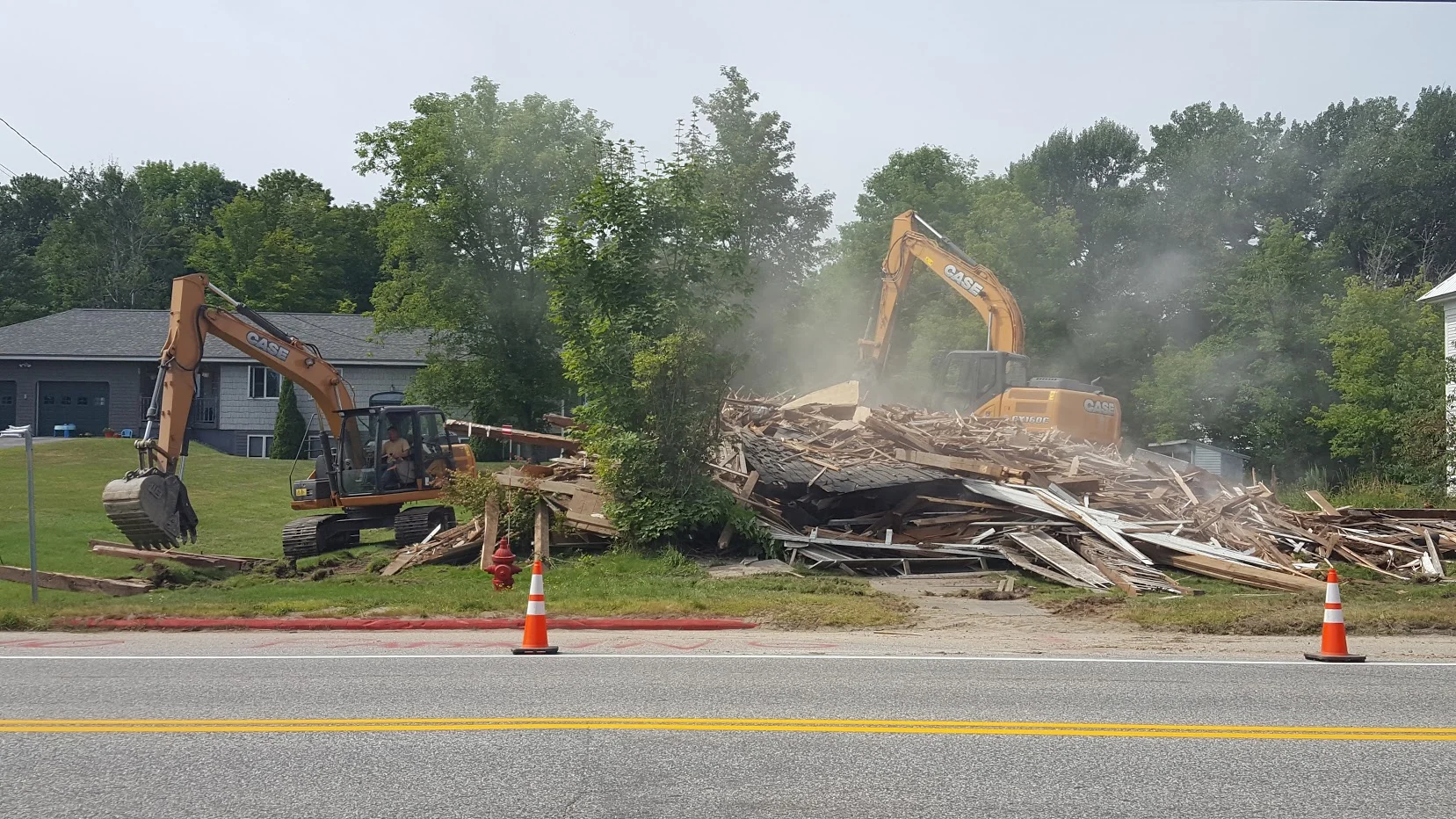 The building is down.