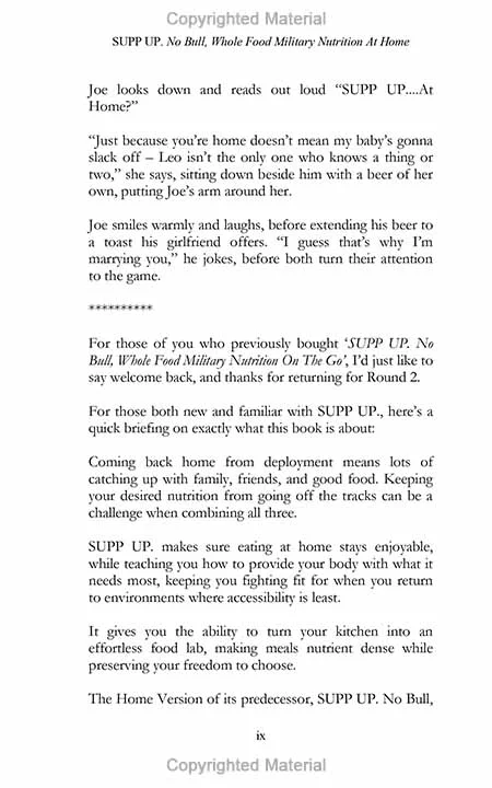 SUPP UP, SUPP UP No Bull Whole Food Military Nutrition At Home, SUPP UP Book, SUPP UP Sol Rego, SUPP UP Military Nutrition Guide, SUPP UP Guide, Military Families, Military Diet, Army Diet