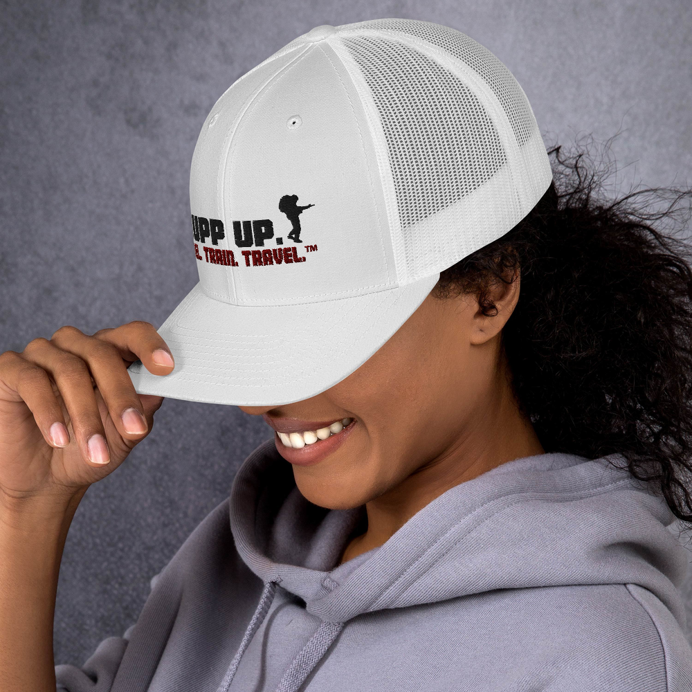 SUPP-UP-Soldier-Ruck-Front-Logo-and-Slogan-Trucker-Hat-SOLID-VECTOR_mockup_Left_Womens_White.png
