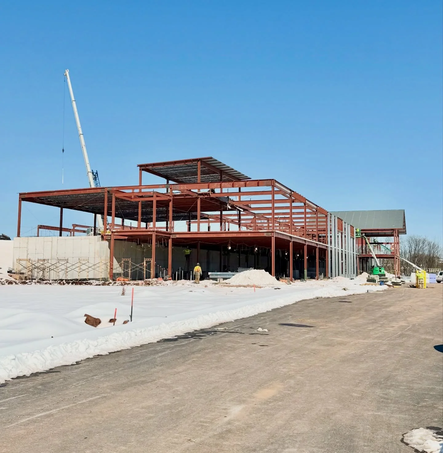 Getting started on the rough-in phase (above ground piping) at our Frederick county elementary school project. It&rsquo;s cold and we&rsquo;re ready for this project to be heated soon!