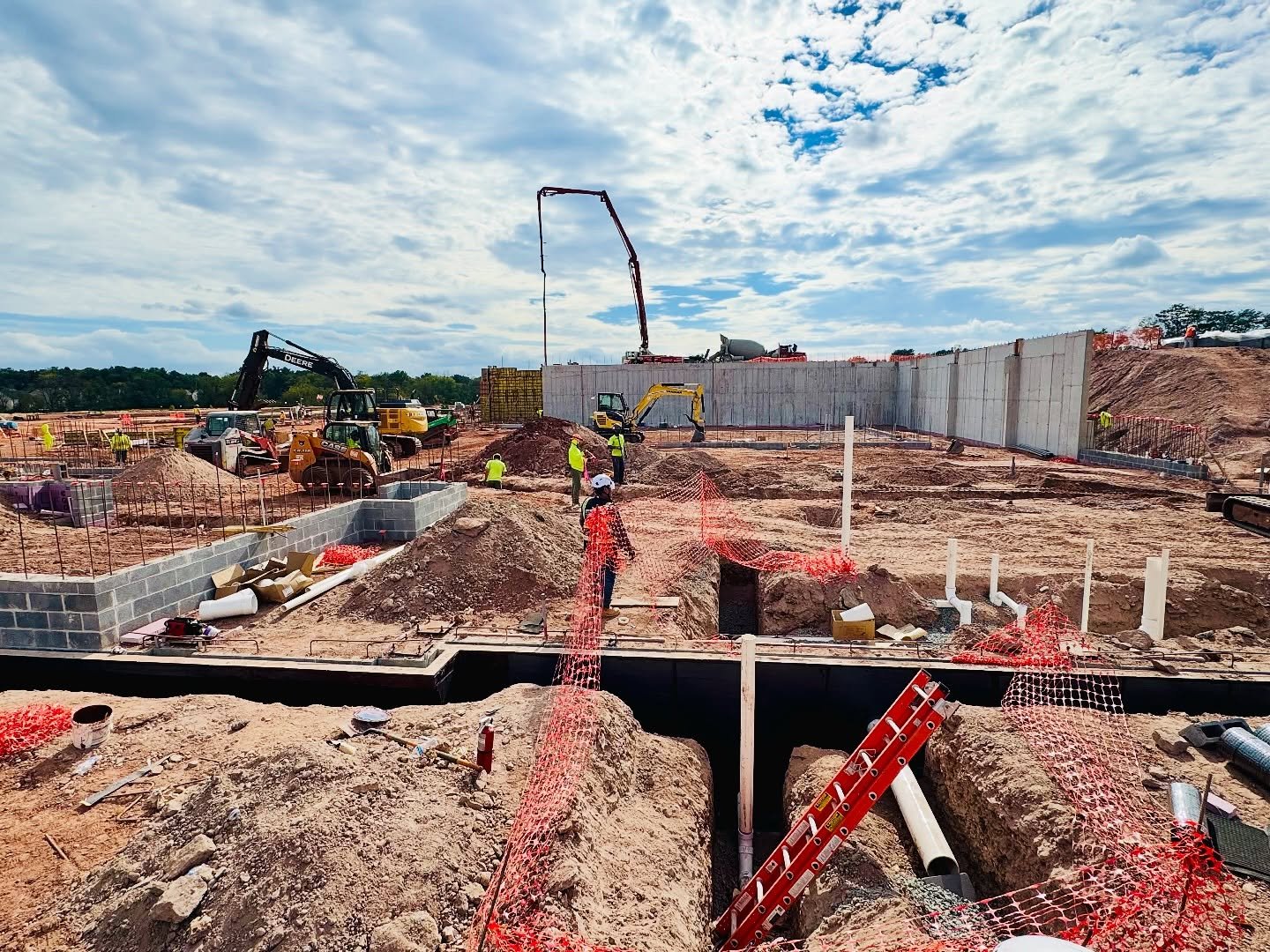 Underground at the new Montgomery county public school project