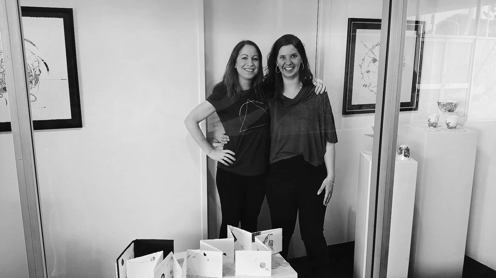 Chantel Schott and Amber Manteufel at The Window Gallery install 2017