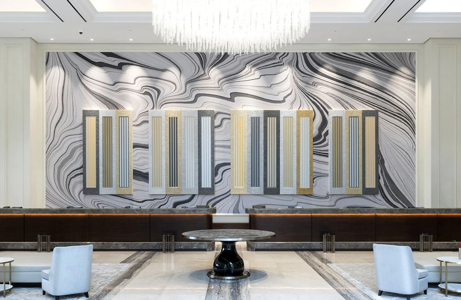  Collaborative installation with Peter Halley, 2017 Paradise City, Seoul, South Korea 