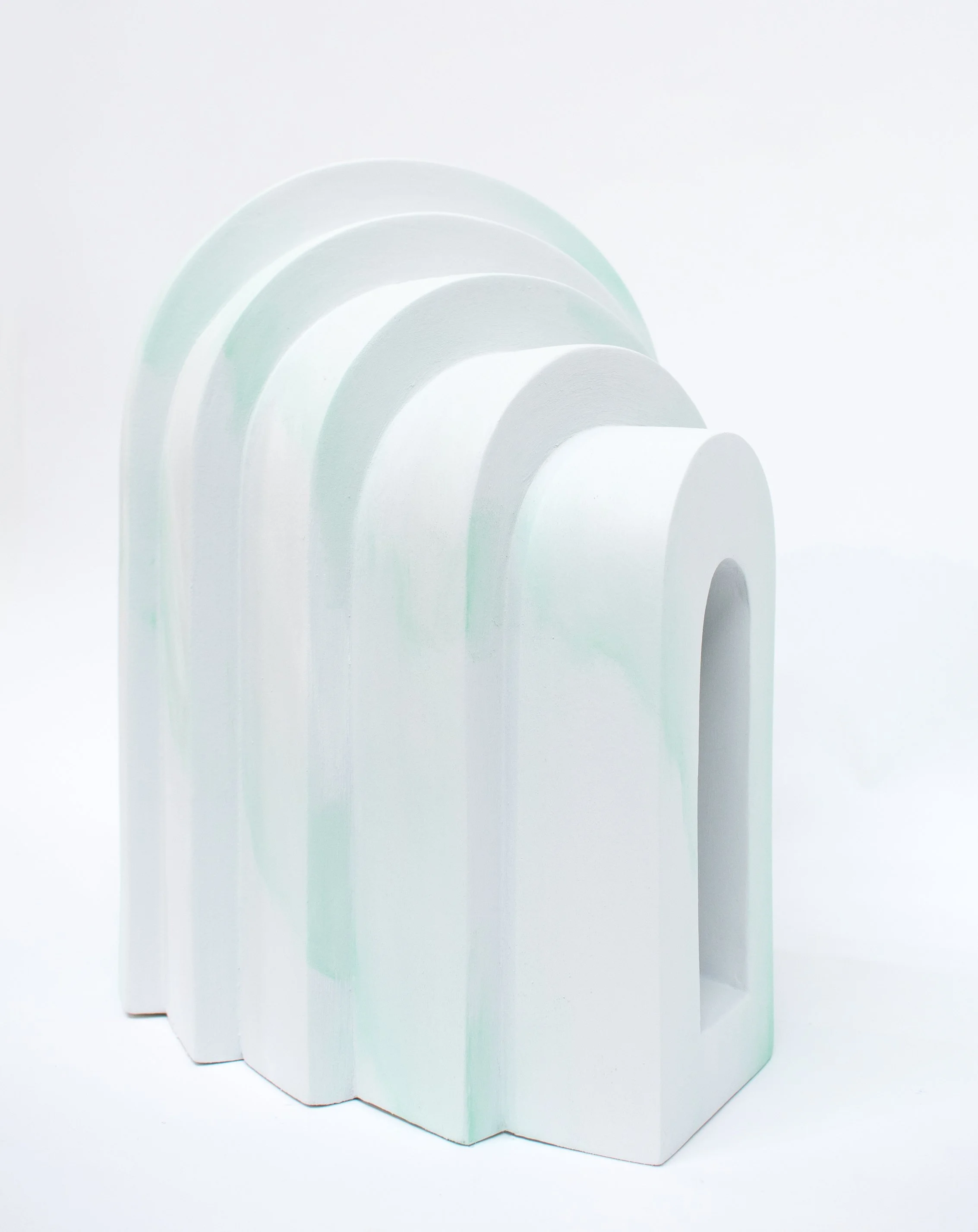 Reconstructor, 2025
oil paint, marble dust, carved resin
12" high x 11" wide x 8" deep