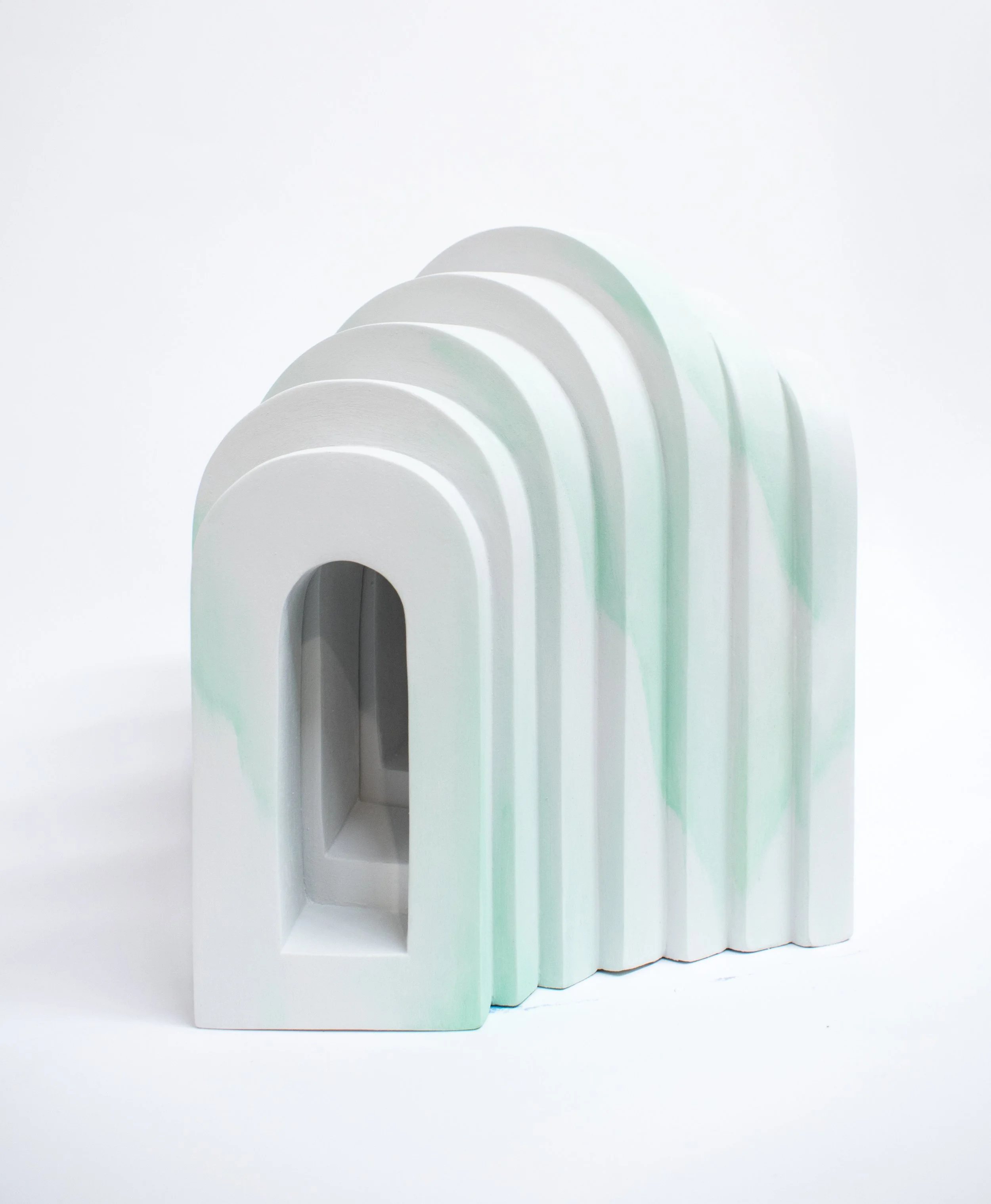 Reconstructor, 2025
oil paint, marble dust, carved resin
12" high x 11" wide x 8" deep