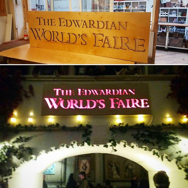 Some of our fine laser cut sign work on display this weekend at the #edwardianball #edwardianballsf. Before and after. #laser #signs #edwardianball2017 #picoftheday #signdesign