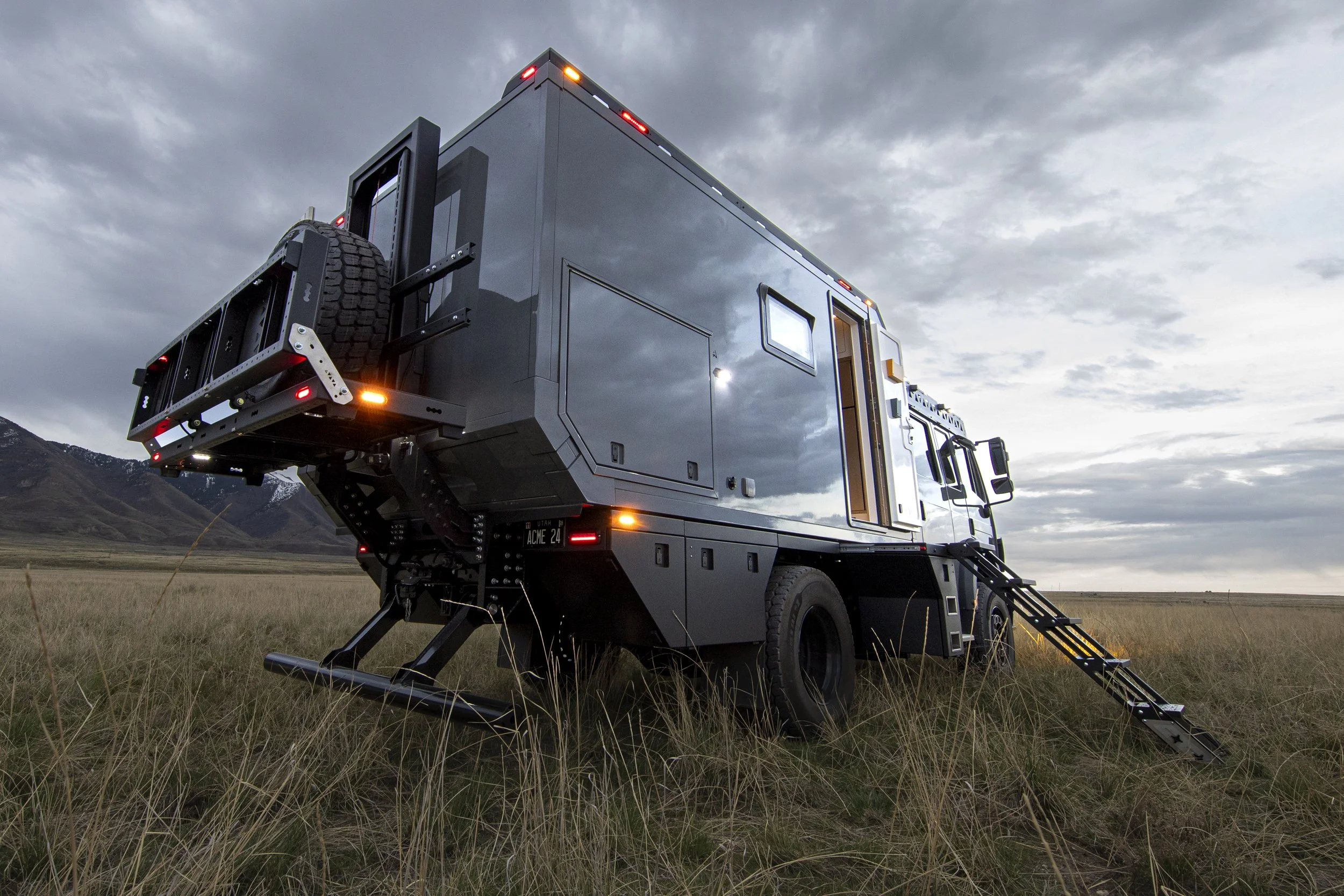 exterior of a global expedition truck