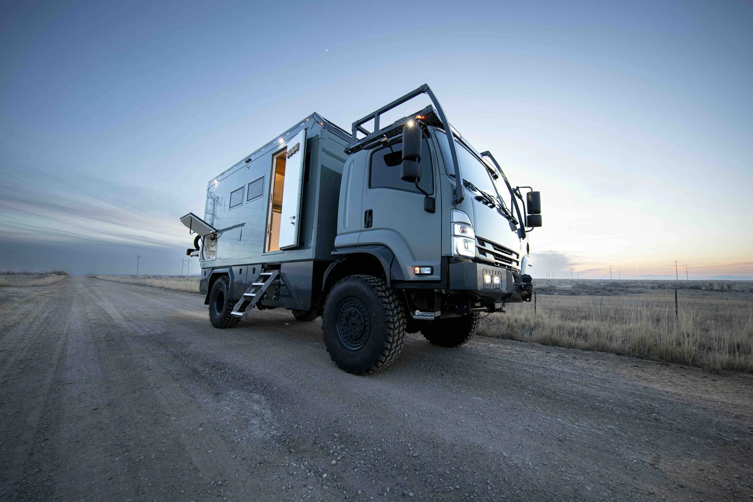 Custom expedition truck built on an Isuzu chassis