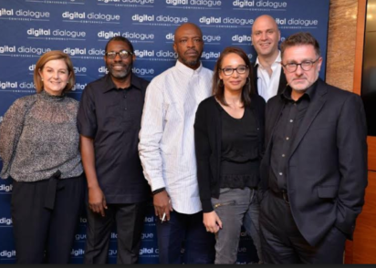L-R: Paul Papadimitriou, Founder, Intelligencr, Femi Odugbemi, Filmaker, Caroline Creasy, GM Corporate Affairs MultiChoice Africa, Yolisa Phahle, CEO, Video Entertainment, MultiChoice Africa, Anthony Lilley OBE, Professor of Creative Industries, Ulster University/Director, Magic Lantern Productions at the Digital Dialogue conference in Dubai recently