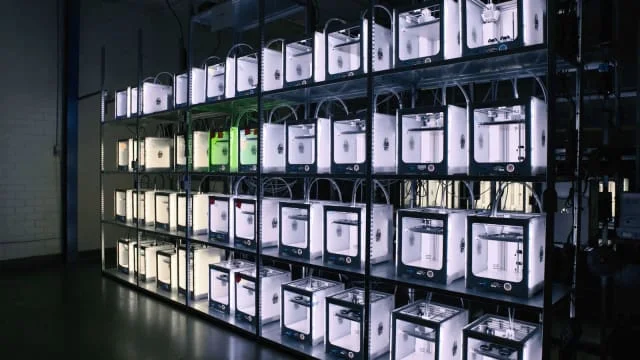Bridge manufacturing using an Ultimaker 3 print farm. (Image courtesy of Ultimaker.)