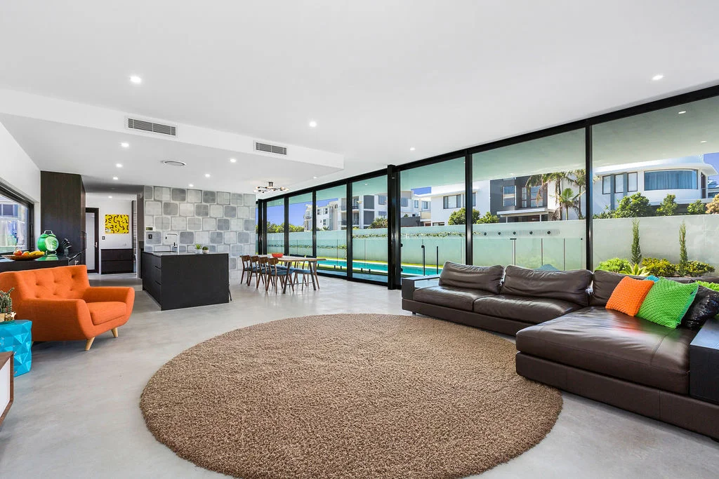 The futuristic-styled home in northern NSW, will be auctioned on April 8. Photo: LJ Hooker Kingscliff