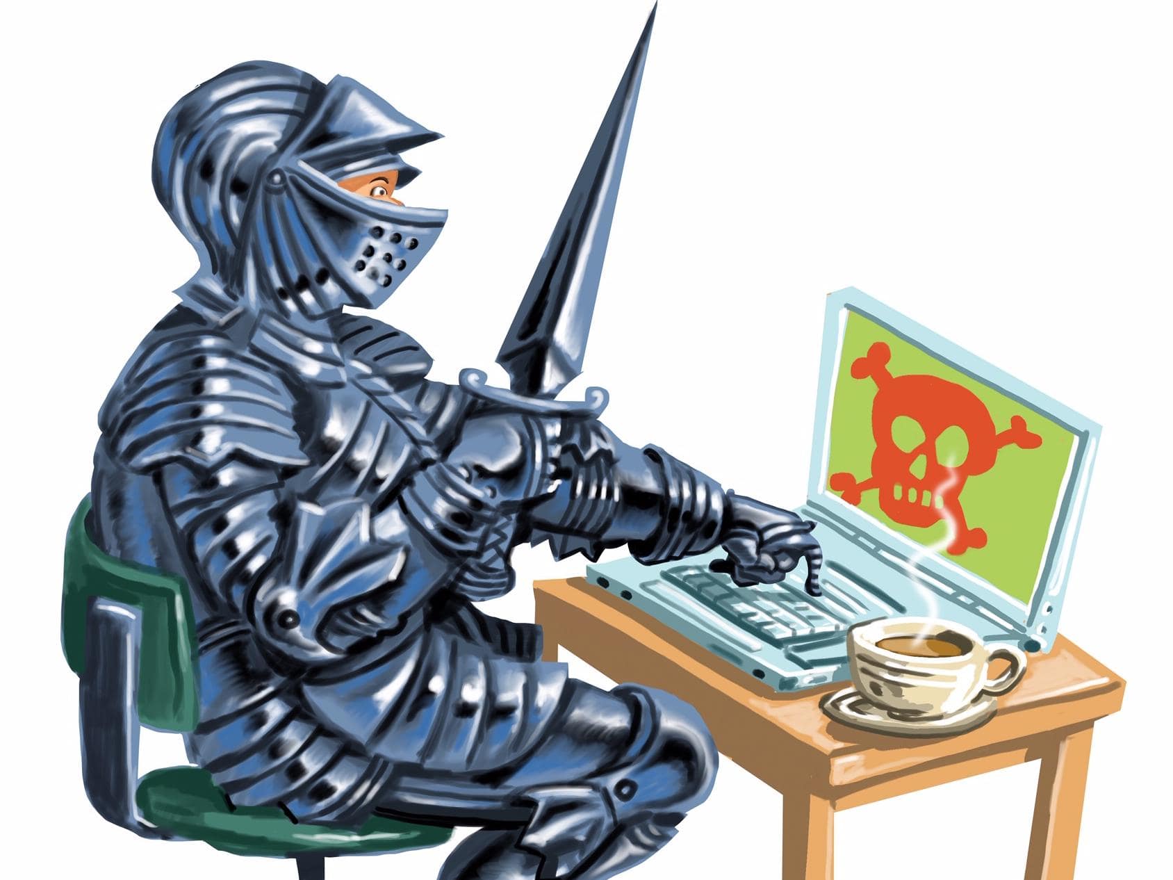 Stay same from online scammers trying to steal your money. Illustration: John TiedemannPicture:Supplied