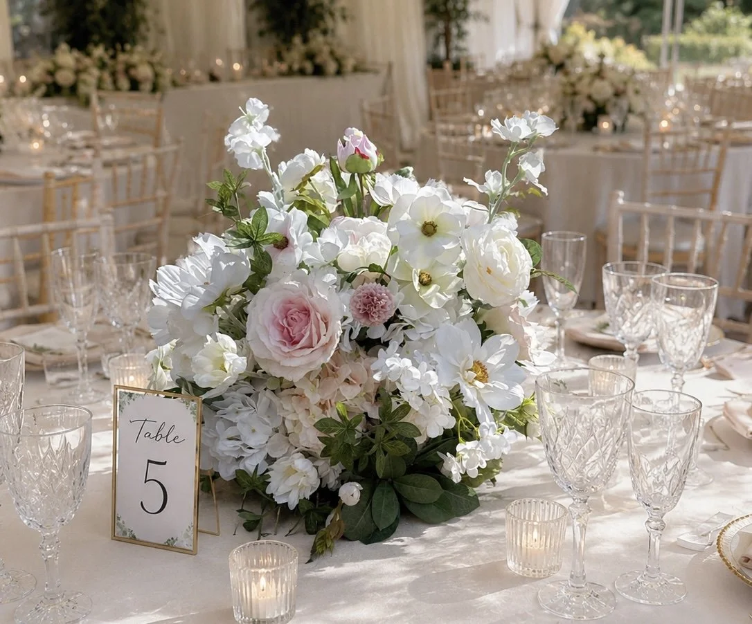 Faux Floral Table Centres