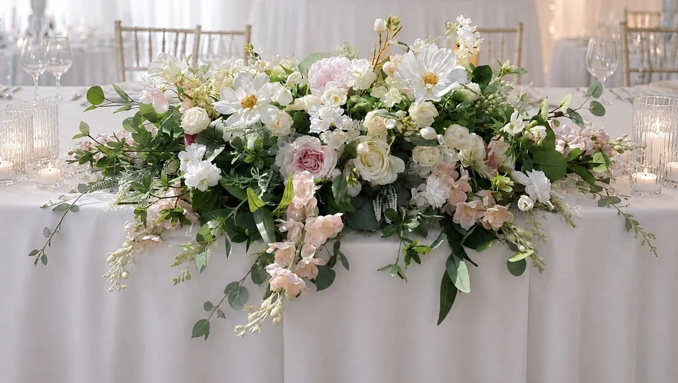 Faux Floral Top Table Arrangement