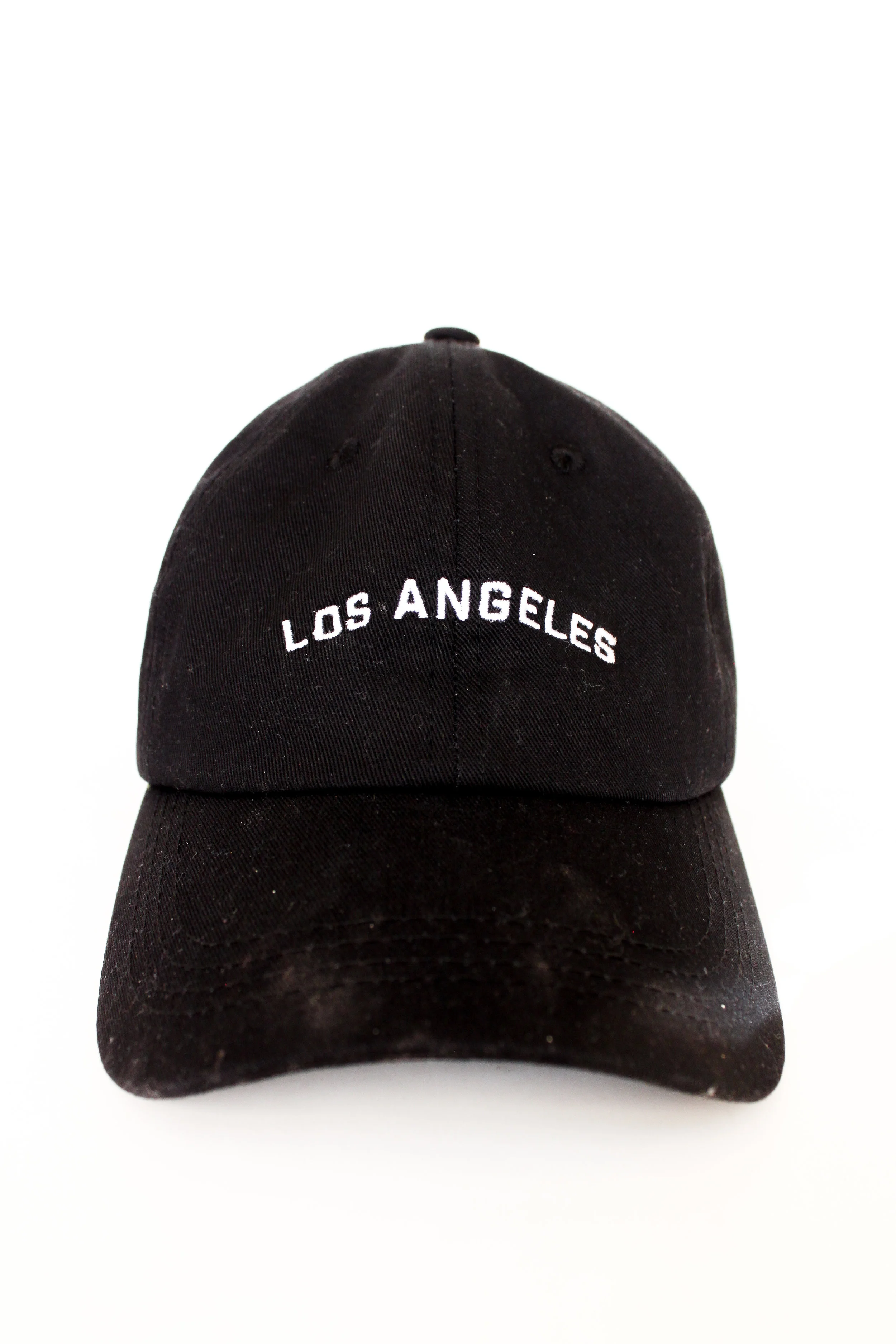 Dad Hat with curved text, 'Los Angeles'