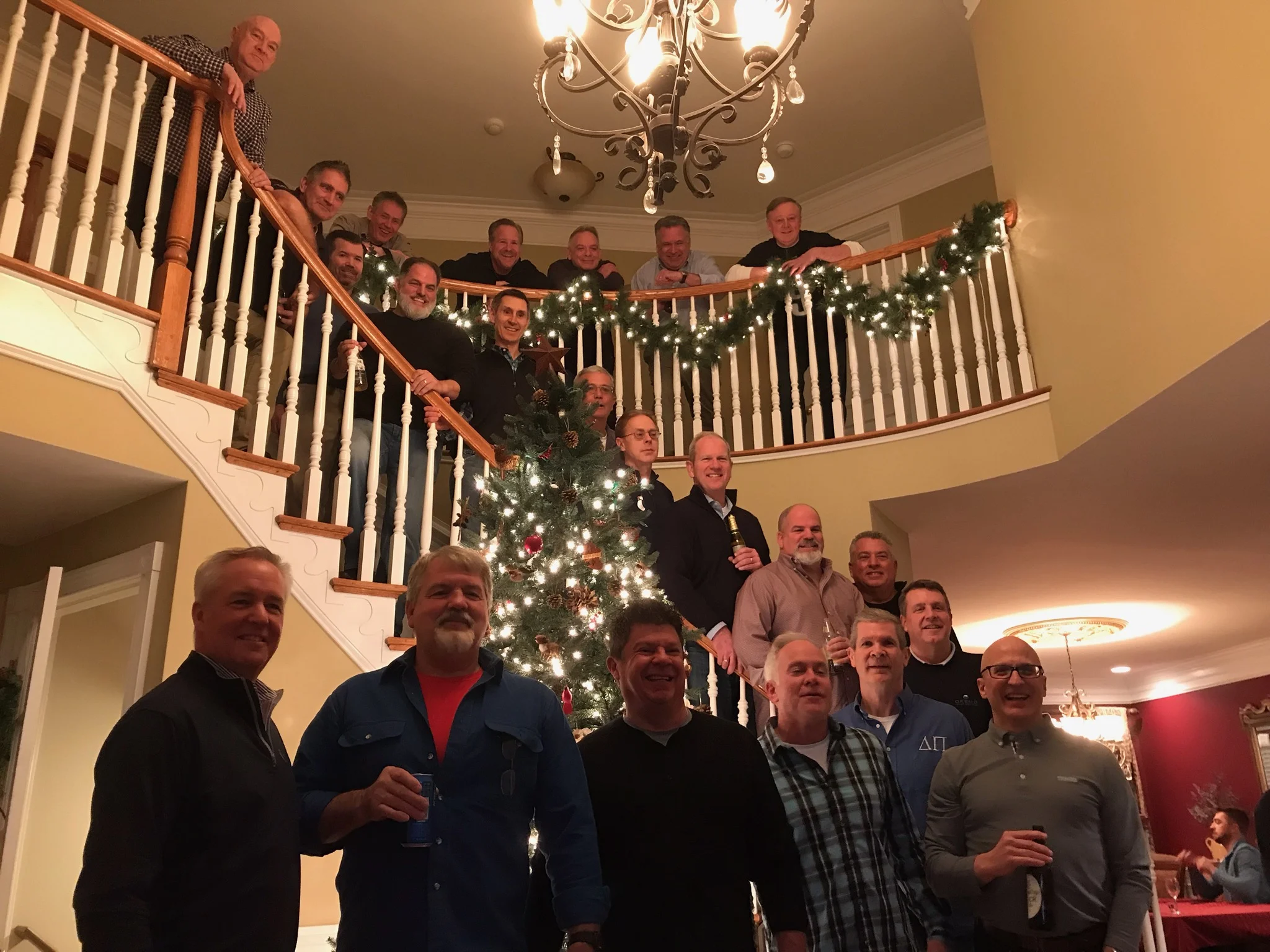 Nice shot of the group on the foyer stairway.