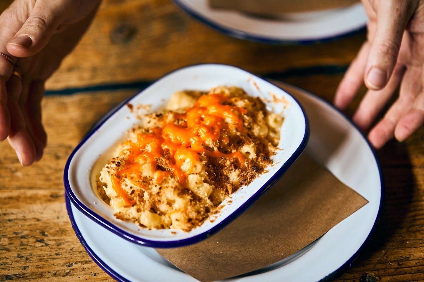 A Sunday staple in our eyes. Chef's creamy Mac n Cheese.⁠
⁠
Enjoy in-house or for takeout (our drivers are on the road now!)⁠
⁠
Order/Book your table via #LinkInBio