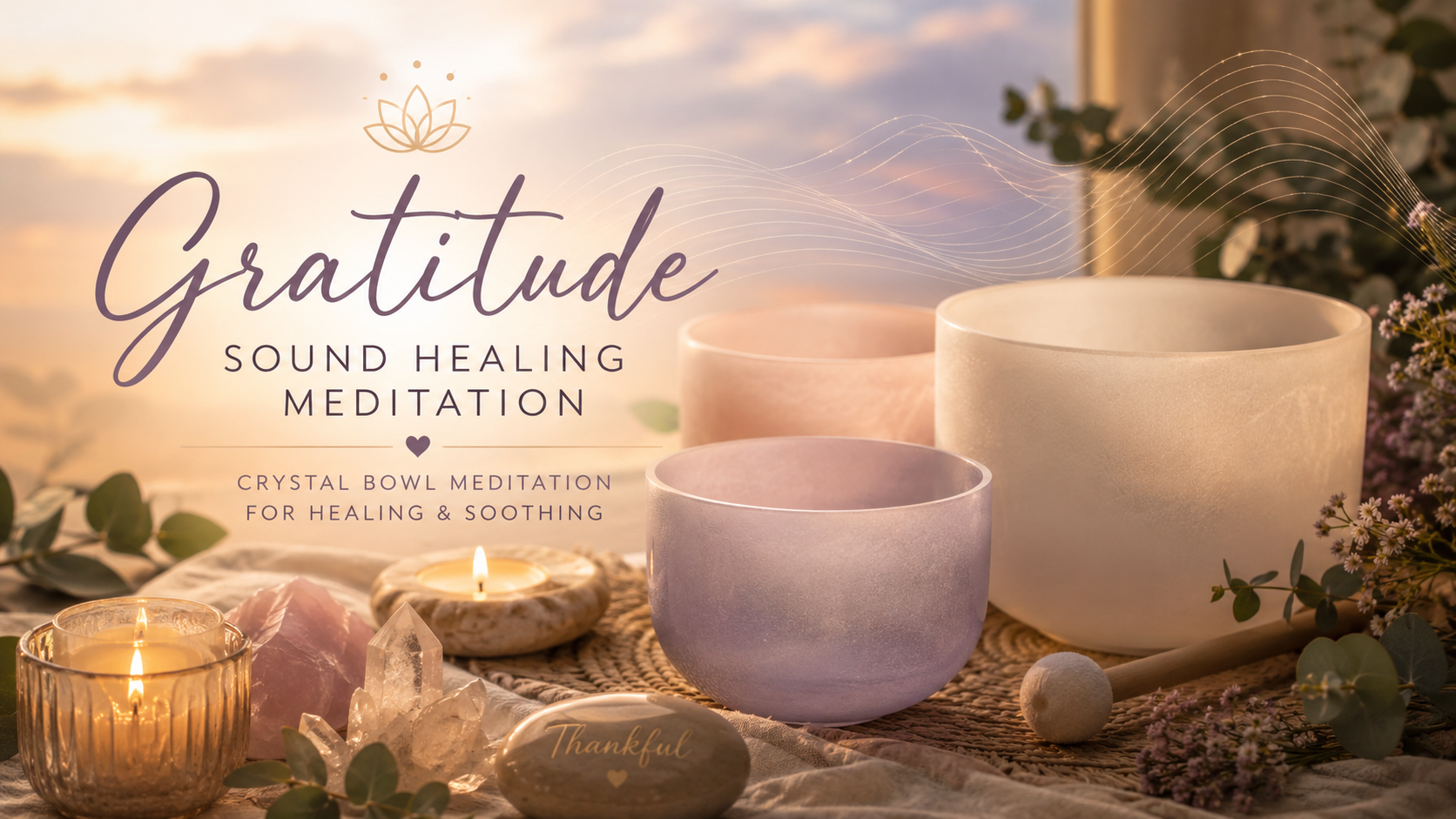 Gratitude Crystal Bowl Meditation for Relaxation, Healing, and Inner Peace