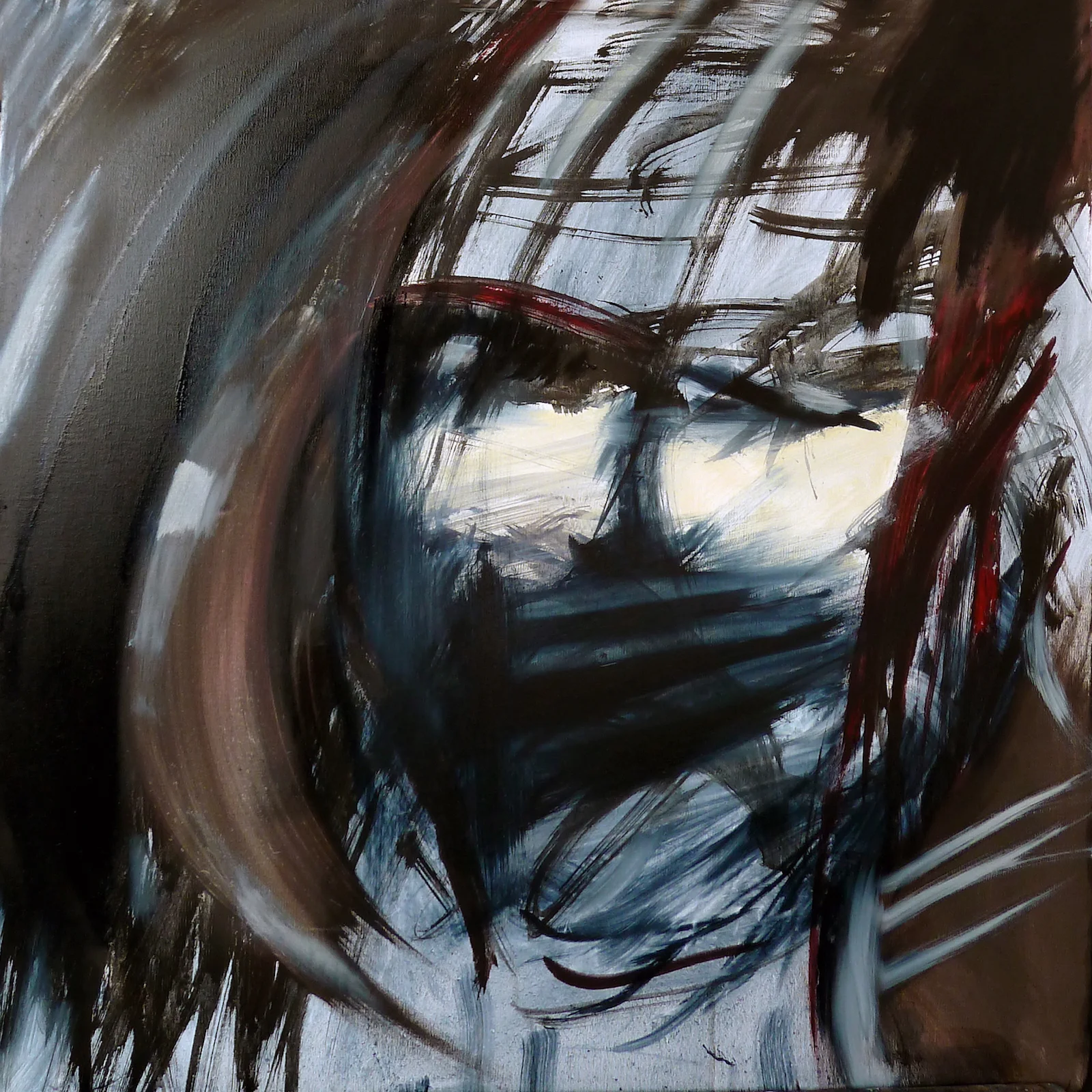 'The Hunter Hunted' My friend, Raya, likes this one. (RIP, Raya) oil on canvas, 60x60cm