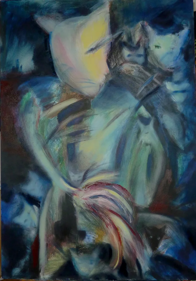 'Don't Look Back' ....who knows what you might see... Oil on canvas, 100x70cm