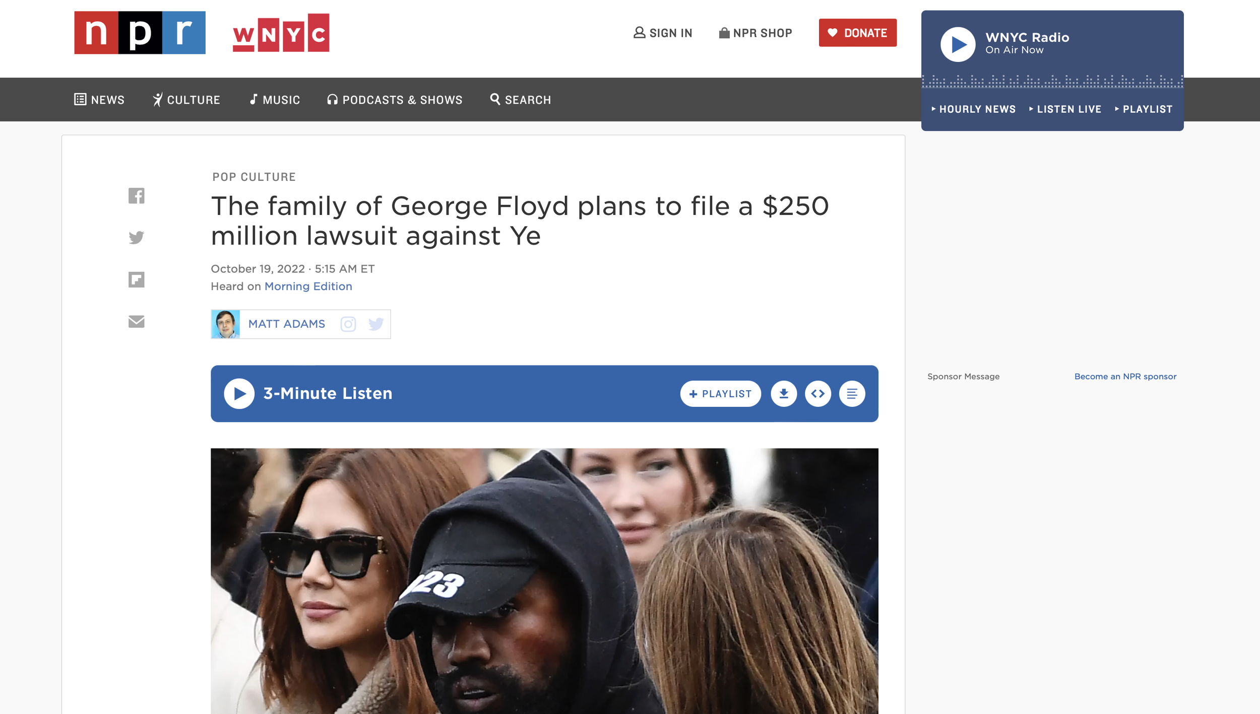 Kanye West is now officially 'Ye' : NPR