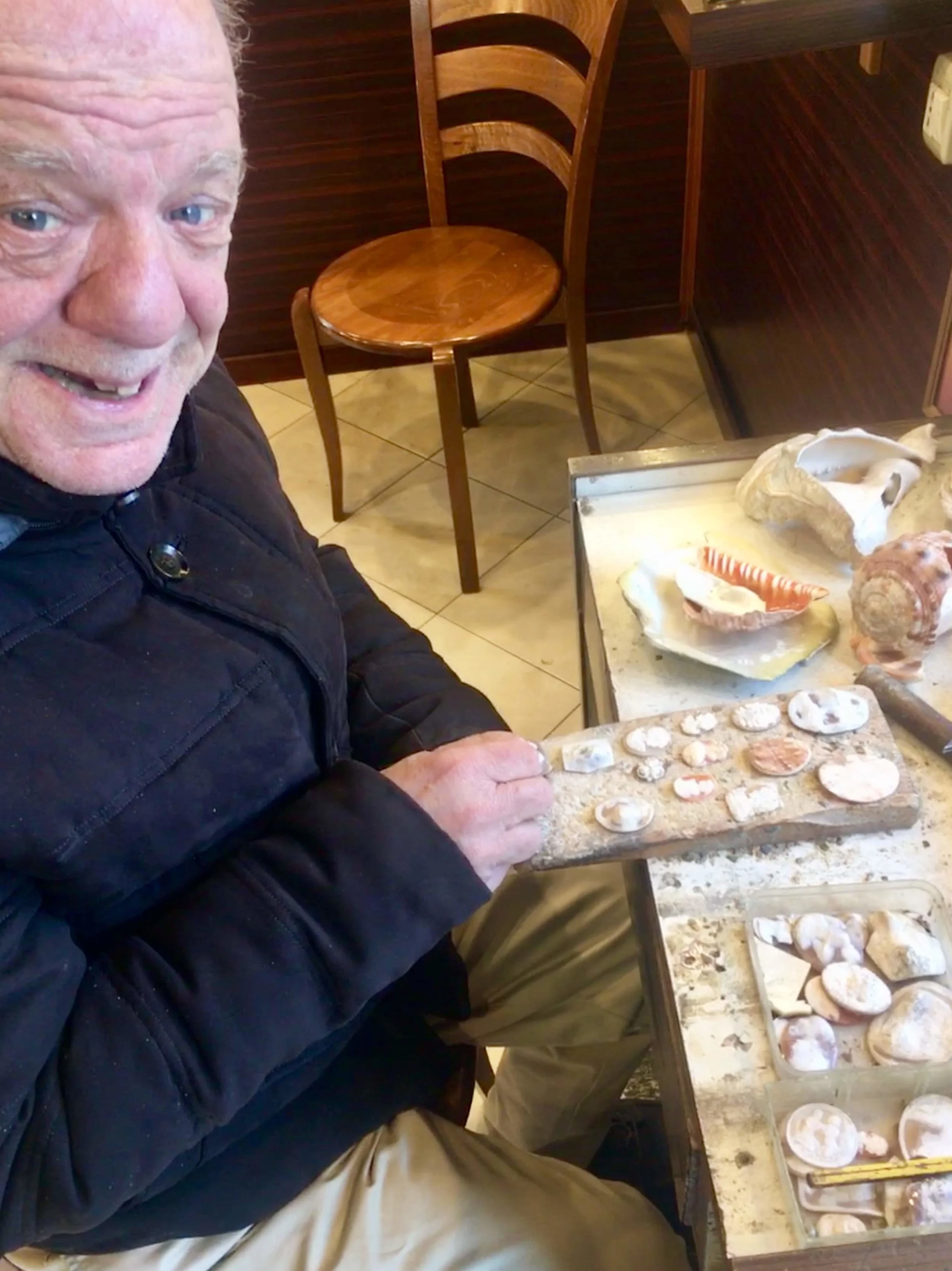 One of Giovanni's "brothers" at "work" in the "factory"