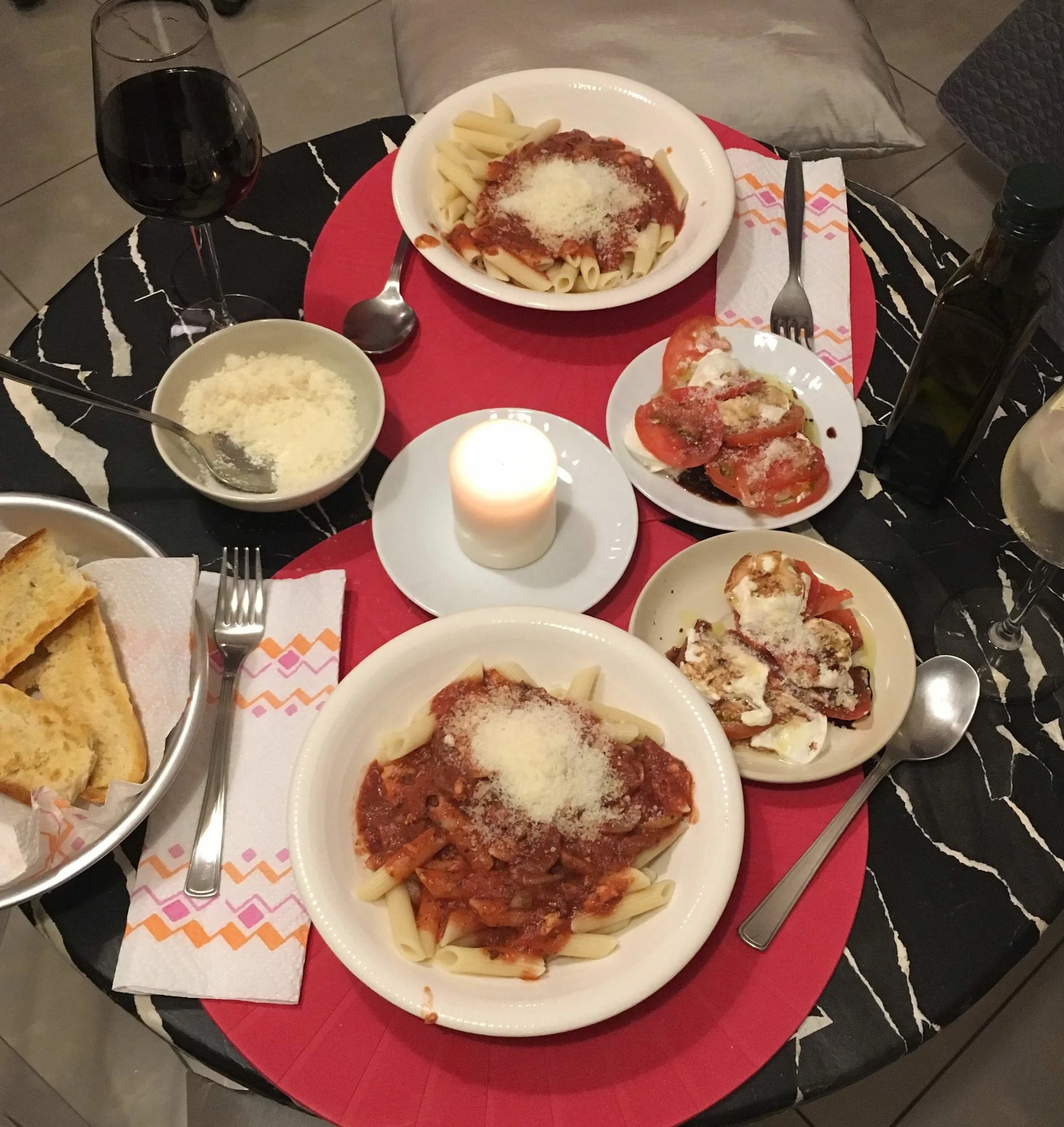 Even when I cooked for ourselves, I turned the food pyramid upside down