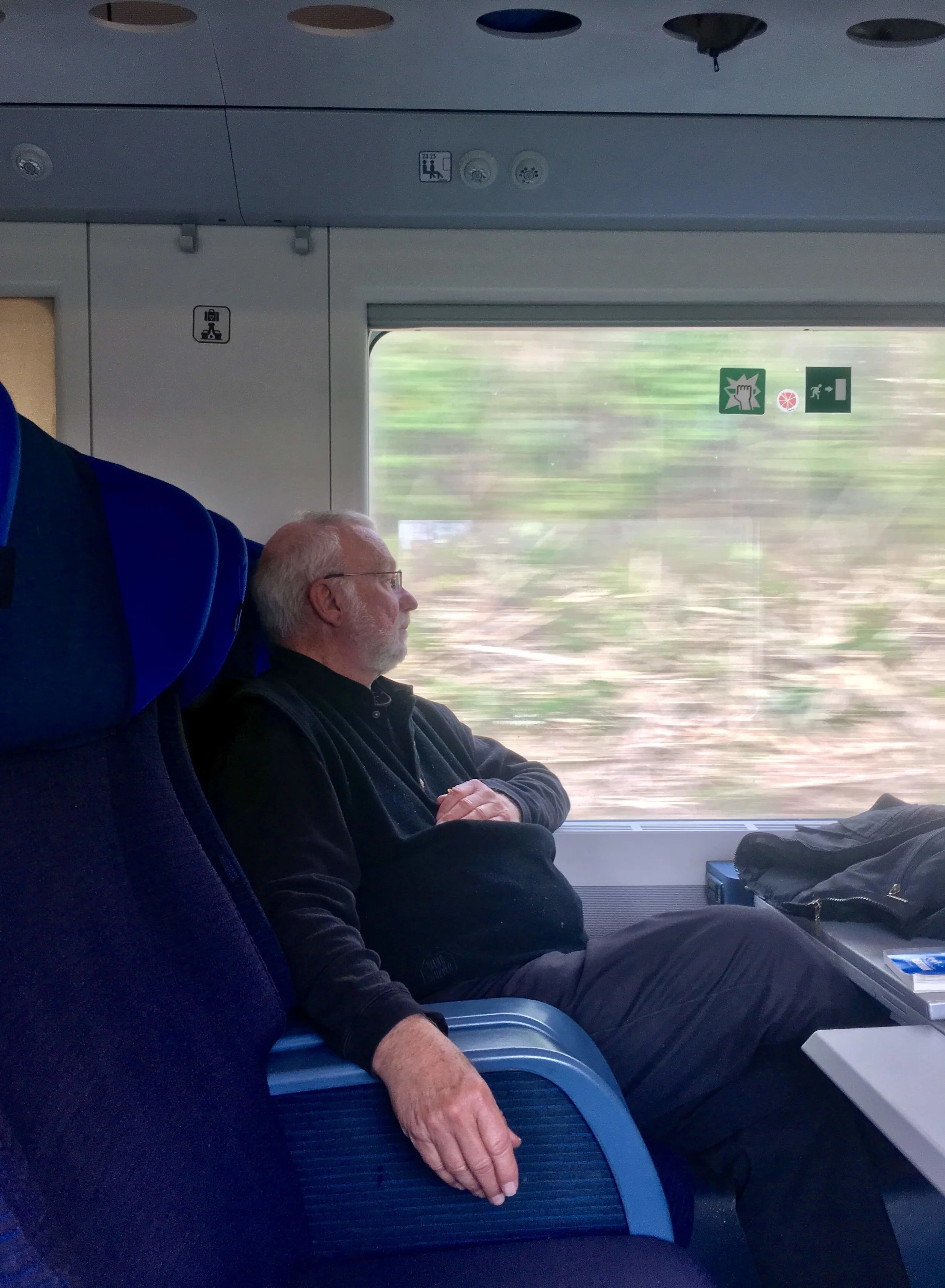 Sitting in a First Class coach on a high speed train is still the best sitting of all