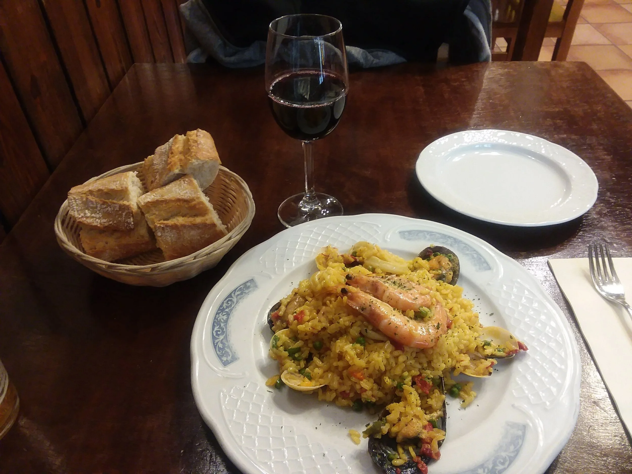 My first paella in Bilbao