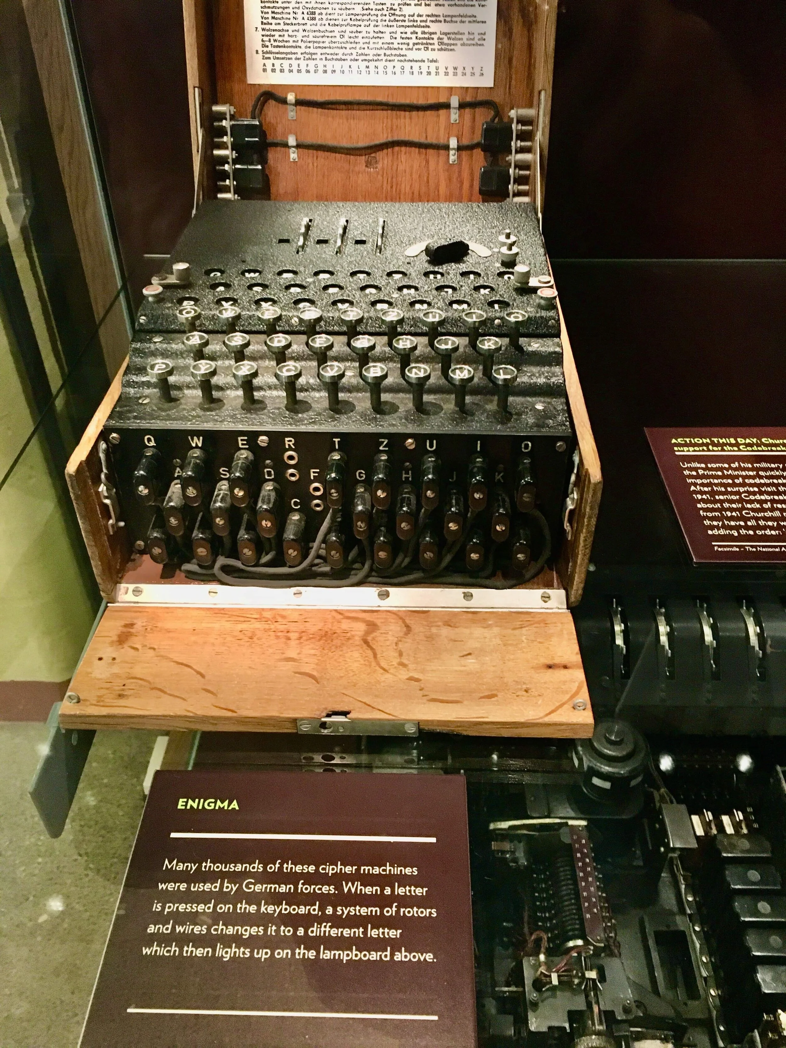 The German code machine known as Enigma