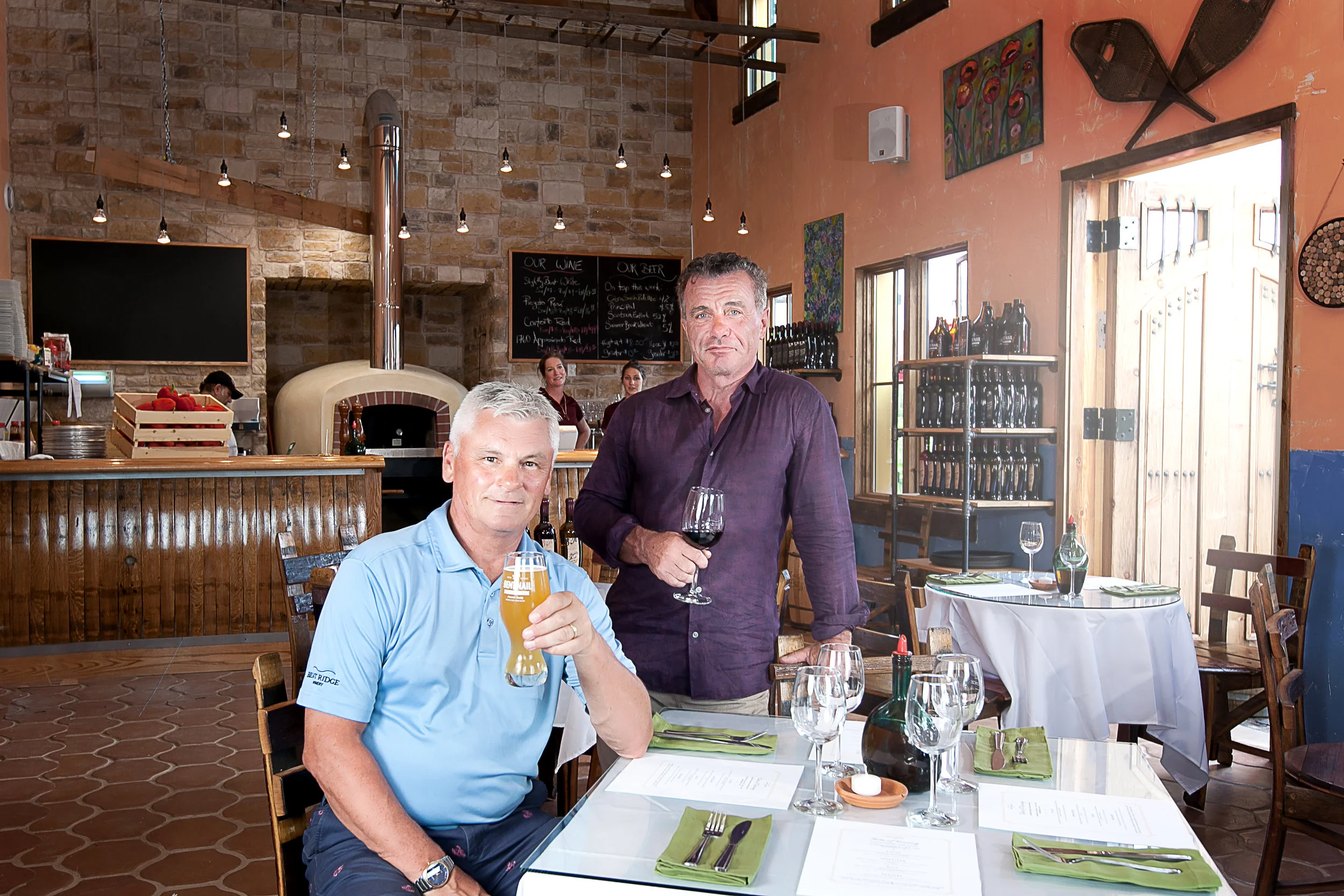 Steven and Glen Dodge, brothers who started Bent Ridge Vineyard and Winery that began commercial operations in July of this year.