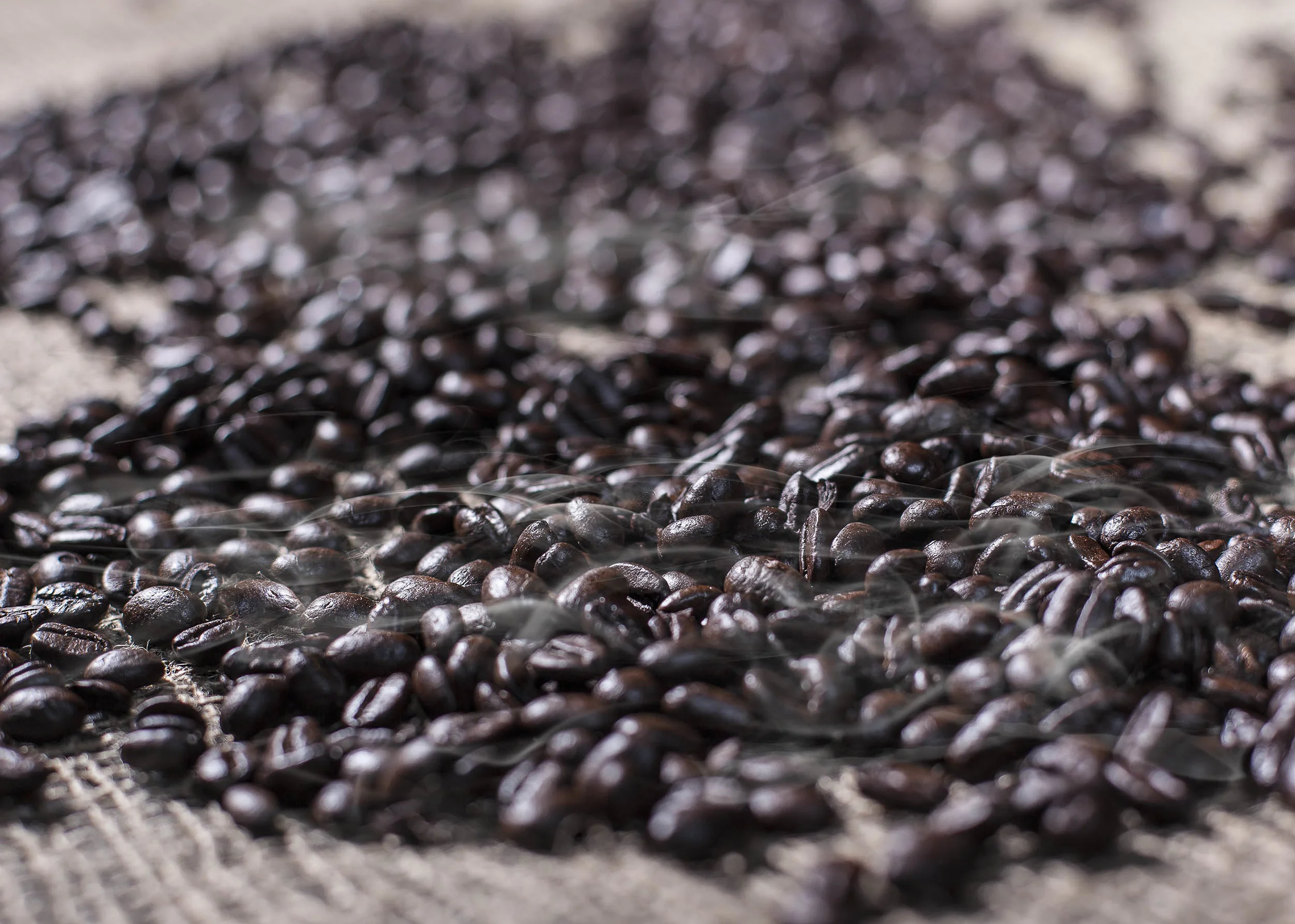 Steaming Coffee Beans