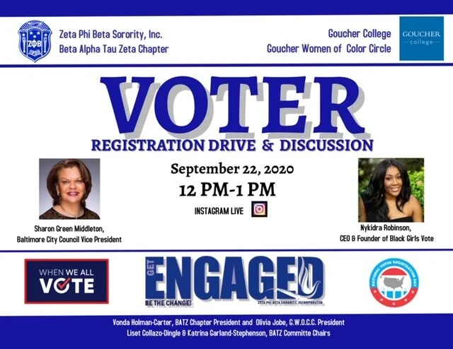 VOTER Registration Drive &amp; Discussion 