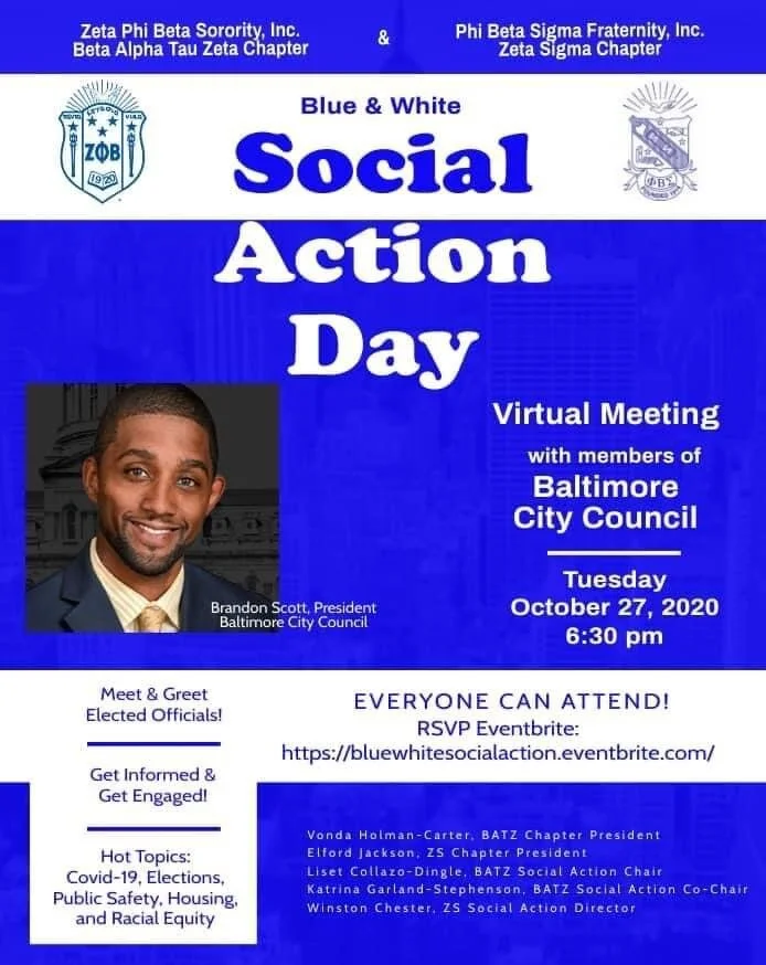 Blue and White Social Action Day 