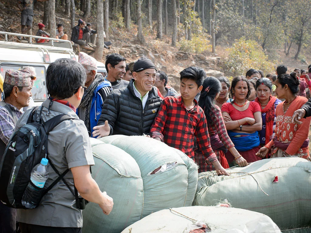 ARDF distributes aid supplies in the mountains of Nepal