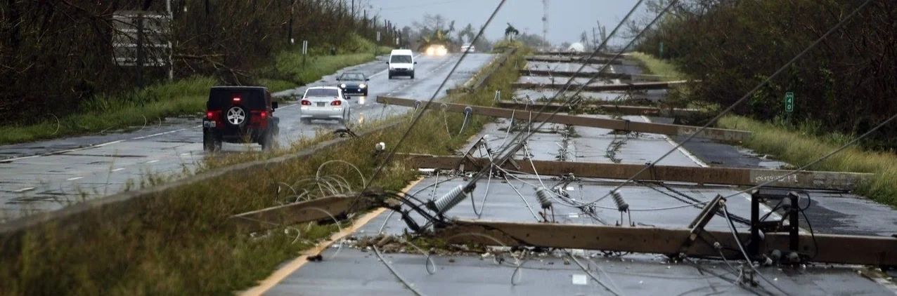 Hurricane Maria devastated the power grid across Puerto Rico. Photo by Mark Baker, Water Mission.