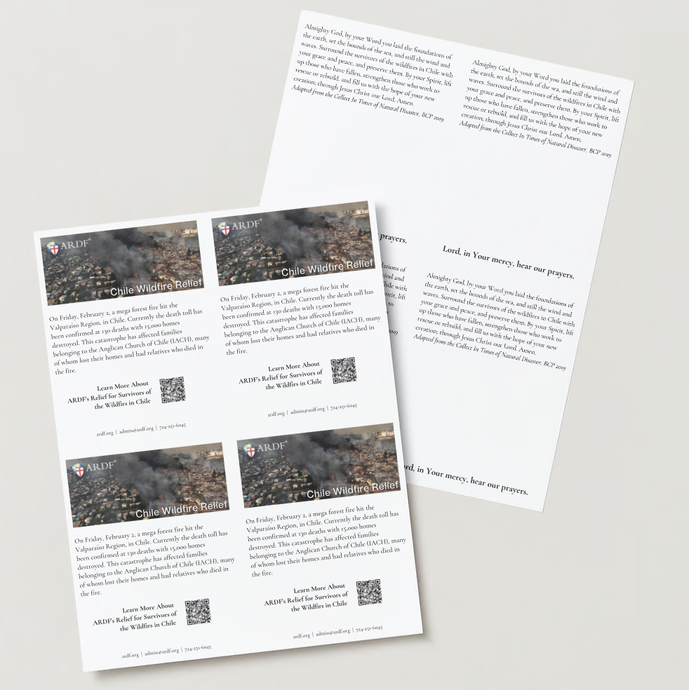 Resources For Your Church — The Anglican Relief and Development Fund