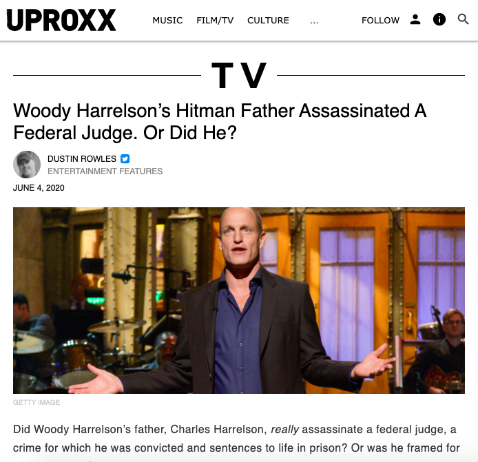 Podcast Producer Woody Harrelson Son of a Hitman