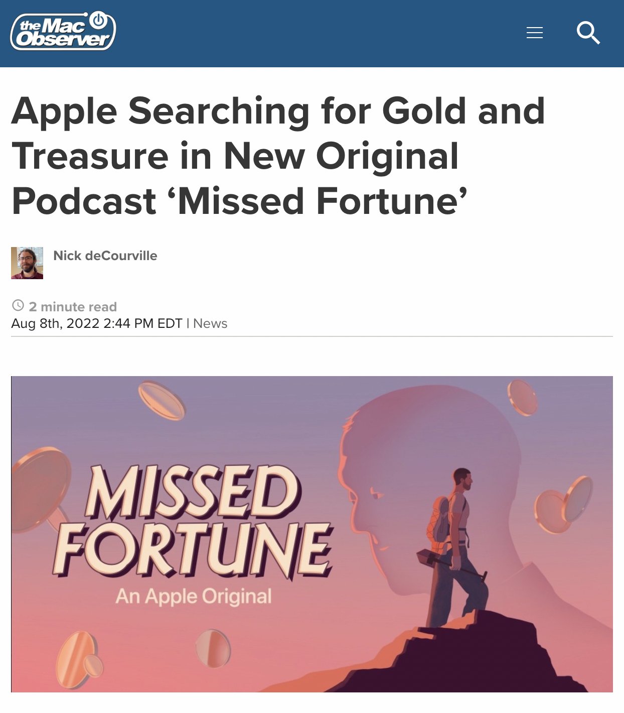 Apple Podcast Missed Fortune