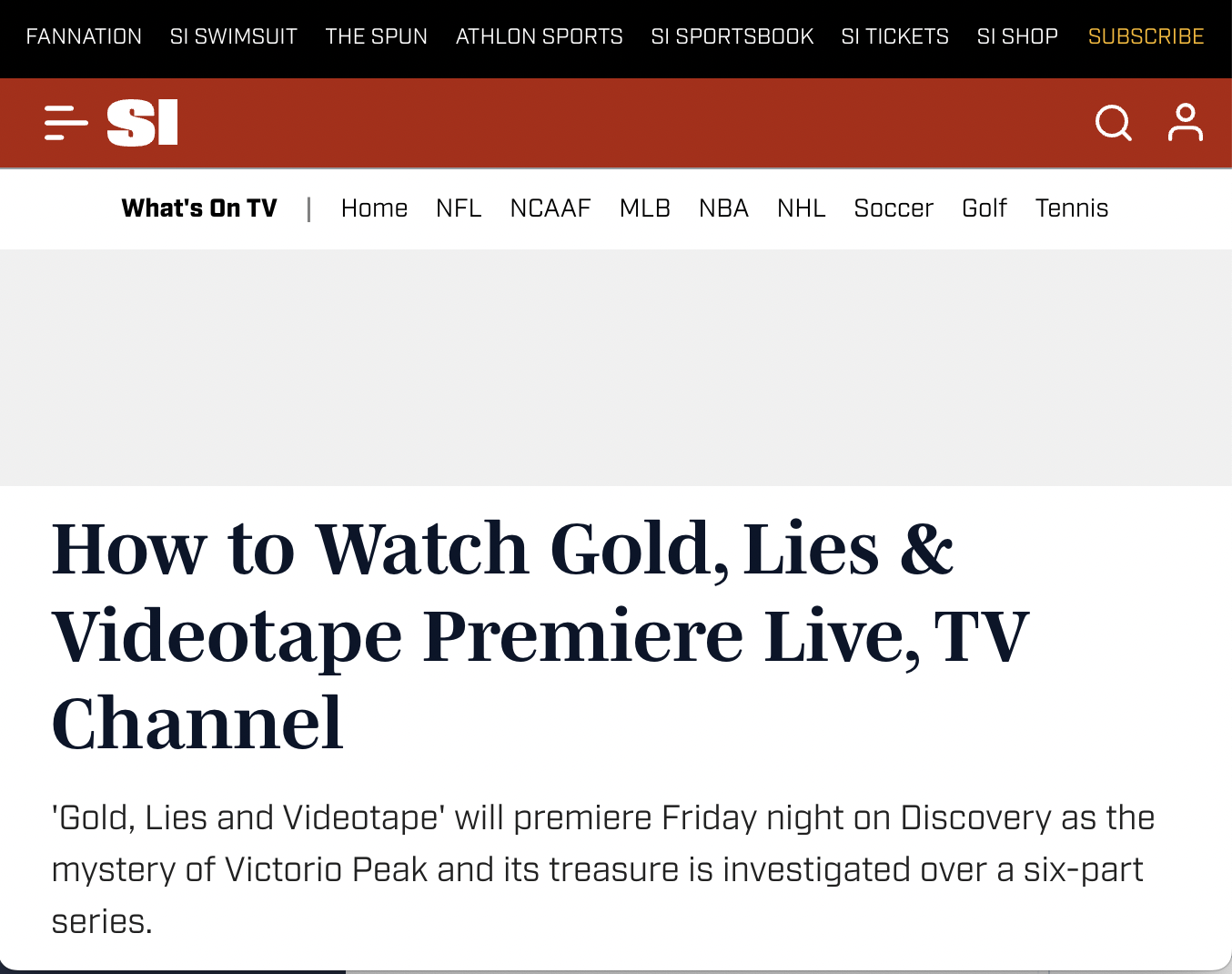 Gold Lies Videotape Victorio Peak